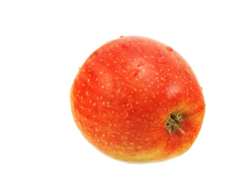An apple isolated against a white backgroundの写真素材