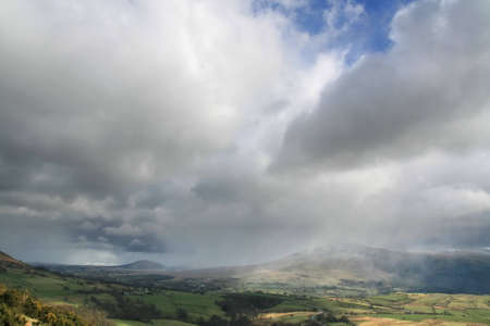 A dramatic sky in the hills of the English Lake District