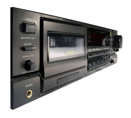 An old style 3-head cassette deck