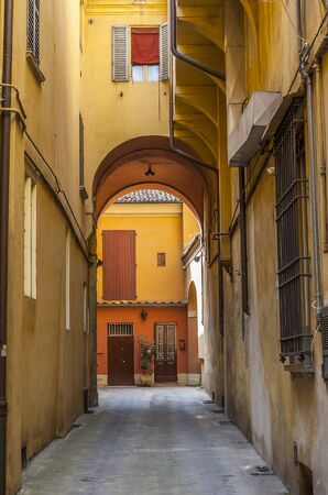 General views of the streets and architecture of the italian city of Bologna