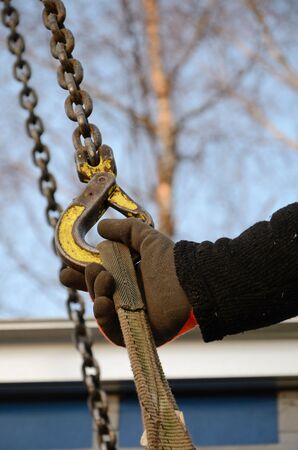 Security symbols on construction site の写真素材