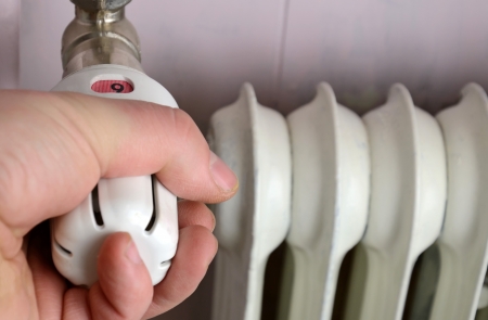 Warm up the heater の写真素材