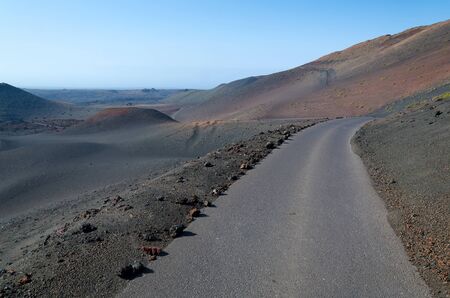 	Road in volcano areaの写真素材