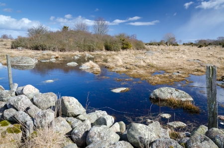 Swedish spring scenery with old landmarkの写真素材