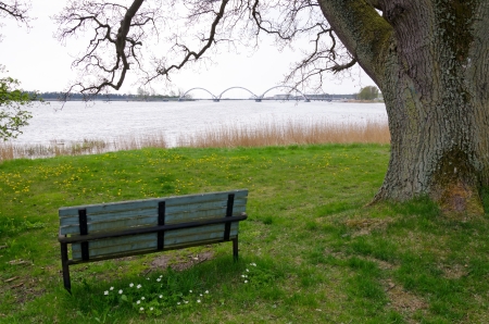 Rest place in Solvesborg s parkの写真素材