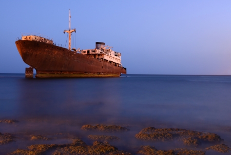  Temple Hall  shipwreck near Costa Teguise on Lanzarote islandの写真素材