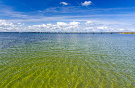 Swedish beach close to the Oland link bridgeの写真素材