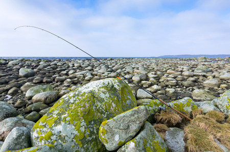 Early spring fishing scenery on Swedish coastの写真素材