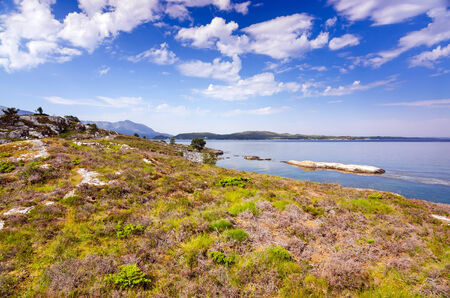 Norwegian rocky sea coastの写真素材