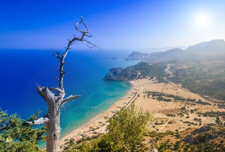 Sunny Tsambika landscapeの写真素材