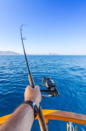 Light trolling on Rhodesの写真素材