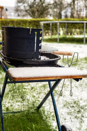 Grill in Swedish Aprilの写真素材