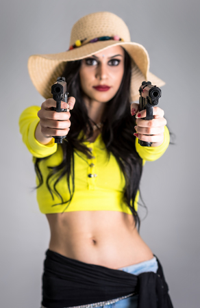 Pretty assassin girlの写真素材