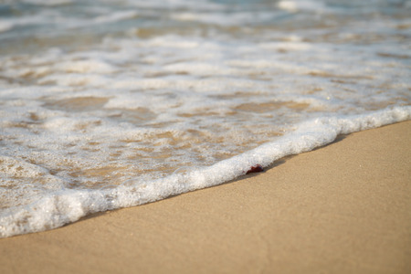 Disappeared red stone in the sprayの写真素材