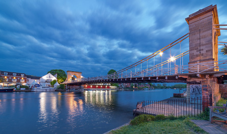 Marlow Bridge over the River Thames in Englandのeditorial素材