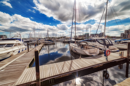 Ipswich Marina on a warm sunny dayのeditorial素材