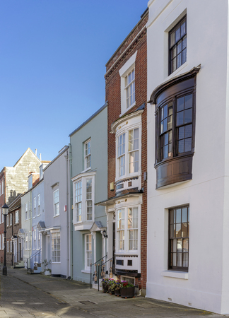 Old Portsmouth architectural detail and street sceneのeditorial素材