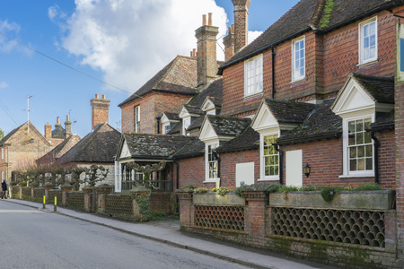 The historic Hampshire village of Selborne  which has become a major tourist spot due to its links with the world-famous naturalist, Revd. Gilbert White, who was a pioneer of birdwatching.の写真素材