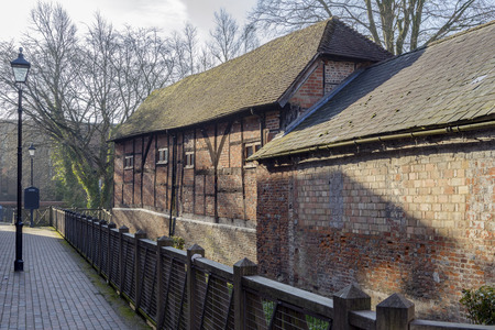Old buildings by the River Wey in central Altonの写真素材