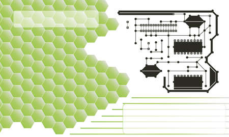 A board with honeycomb, r for further processing for logos, flyers, presentations, etcの写真素材