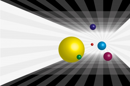 Different balls who fall into the abyss のイラスト素材