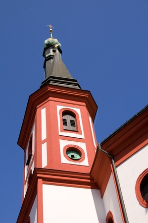 Church in Loket - Towerの写真素材