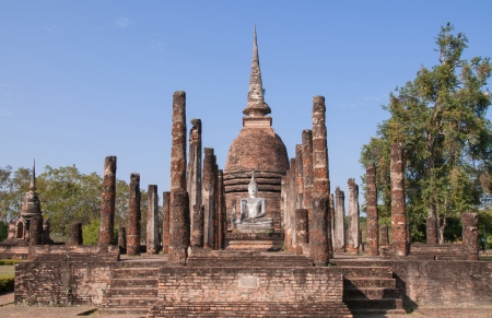 Buddhist Temple in Sukkothai , Thailand, Asiaの写真素材