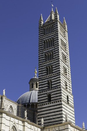The famous cathedral of Siena on a sunny dayの写真素材