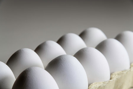 White Eggs In The Box Fresh From The Farmer