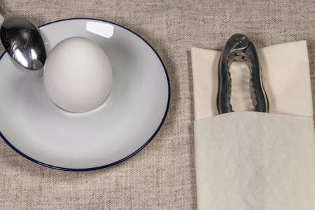 Fine Dining And How To Open An Eggの写真素材