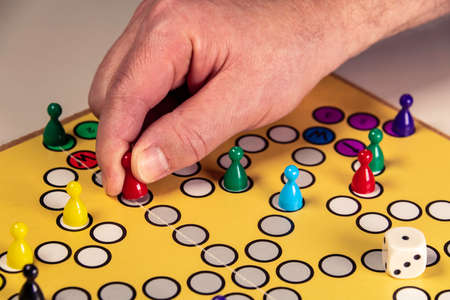 Next Move On The Old Family Board Gameの写真素材