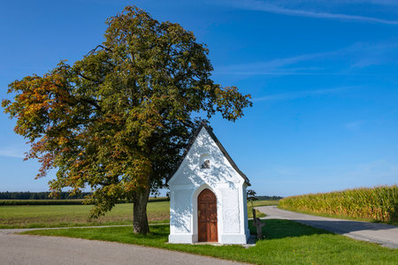 Chapel of Walding near Traunreut in Bavariaの写真素材
