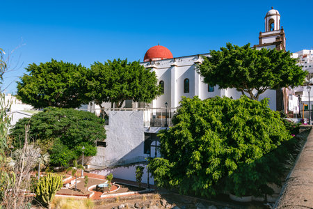 Church Of Conception In Agaete On The Island Gran Canariaの写真素材