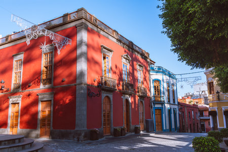 Street Scenery At The Main Square In Galdar, Gran Canariaの写真素材