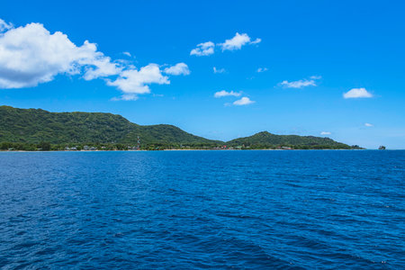 Beautifull La Passe Waterfront On Ladigue Island, Seychellesの写真素材