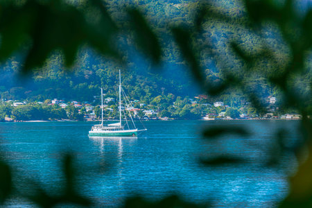 Beau Vallon Is A Nice Stopover For Island Hopping - Mahe Island, Seychellesの写真素材