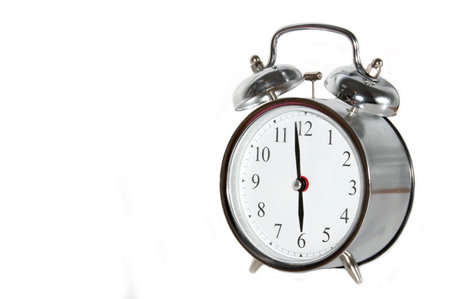 Alarm clock. Isolated on white background