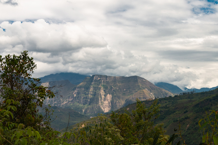 The andes mountains in the Amazonas region of Peruの写真素材