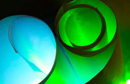 Colorful background of light on rectangular and round shapes.