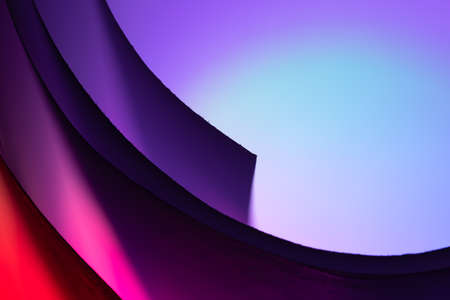 Colorful background of light on rectangular and round shapes.の写真素材