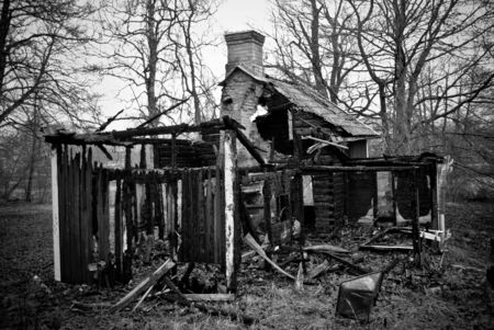 Burned Houseの写真素材