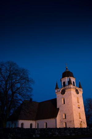 An old church a cold night .の写真素材