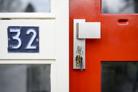 Keys in the lock of an entrance door