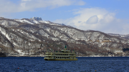 A cruise ship on the cave of Toyahのeditorial素材