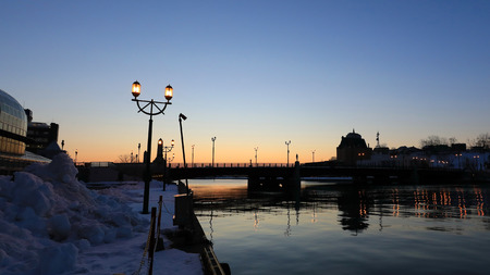 Kushiro river in the morningの写真素材