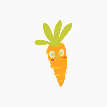 Smiling Carrot Illustrationのイラスト素材