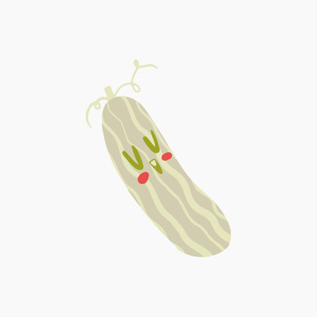 Happy Cucumber Illustrationのイラスト素材