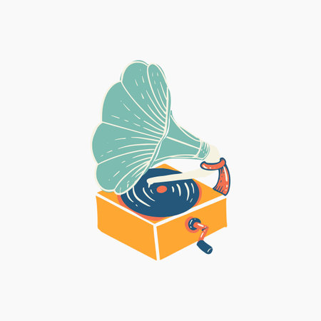 Phonograph Illustrationのイラスト素材