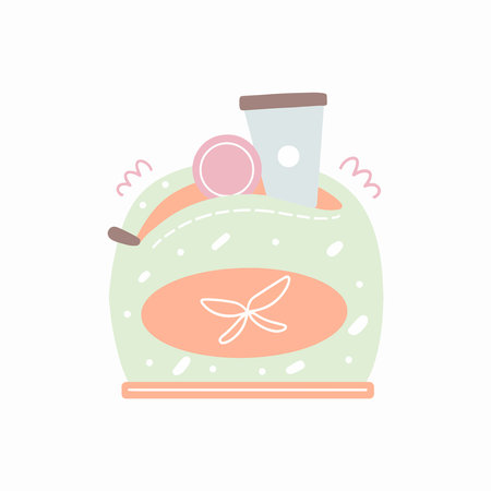 Soft Pastel Beauty Skincare Illustrationのイラスト素材