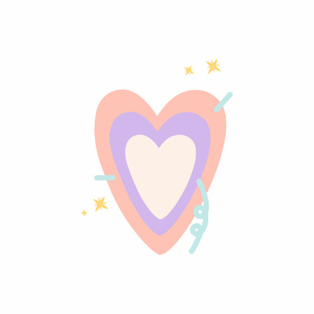 Fantasy Cute Love Unicorn Illustrationのイラスト素材